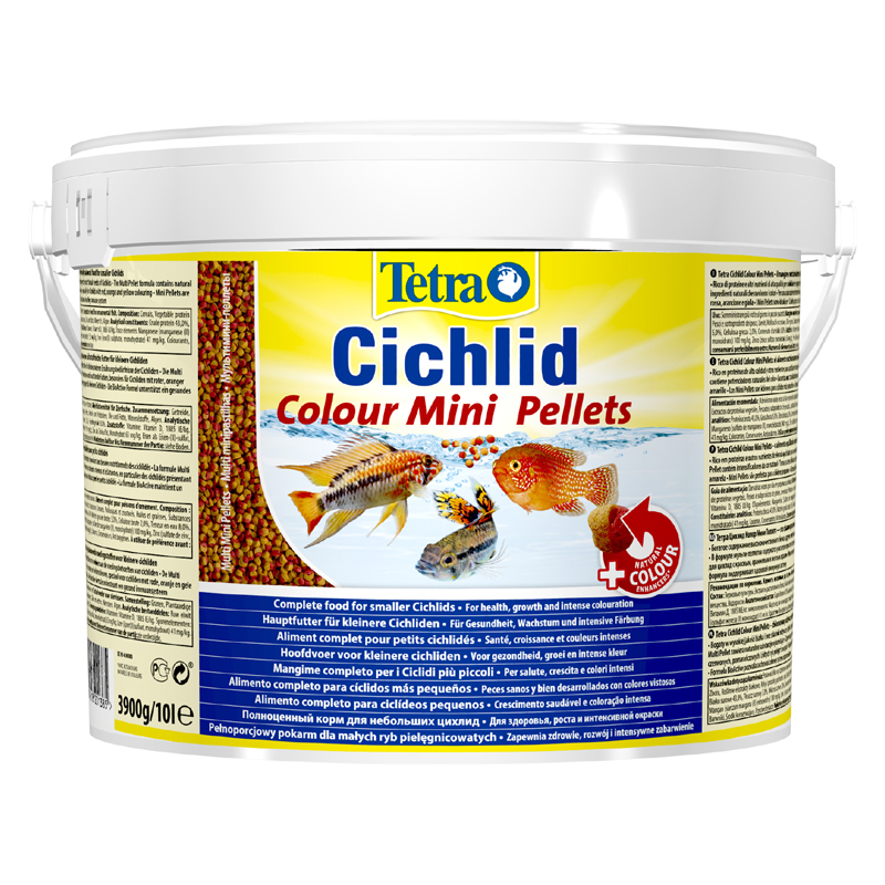 ПР0042191 Корм для рыб Cichlid Colour Mini для всех видов цихлид для улучшения окраса 10л (ведро) TETRA 