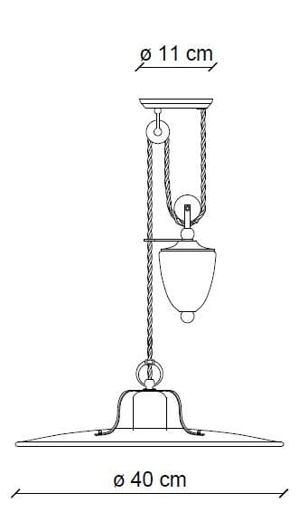Регулируемый керамический подвесной светильник FERROLUCE ARCH-00028618 - Вид №6