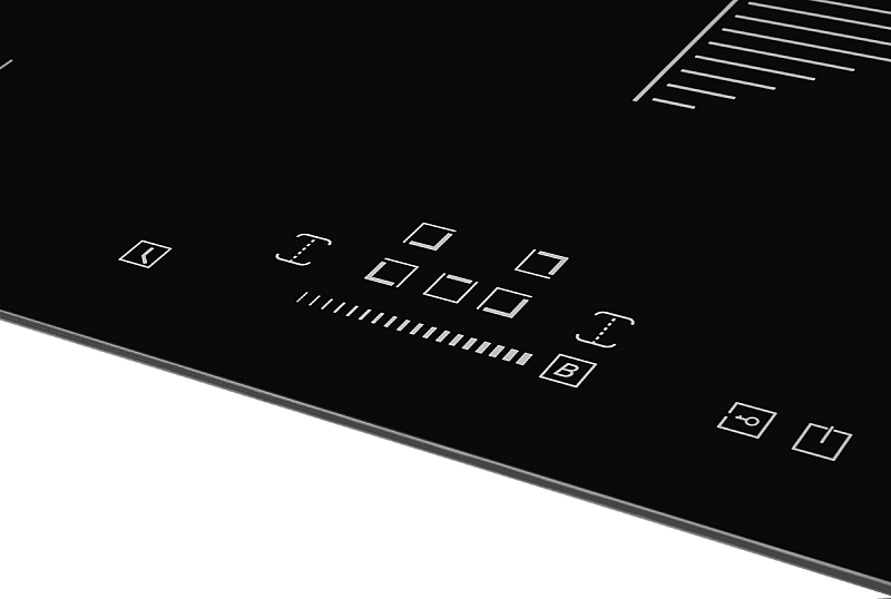 IMS 901 Индукционная варочная поверхность стеклокерамическая,ширина 90 см, 5 варочных зон, 2 зоны flexi/bridge электронное сенсорное управление + слайдер, 8 цифровых дисплев, 9 уровней мощности, таймер, режим booster, блокировка панели управления, защита Santreyd  - Вид №1