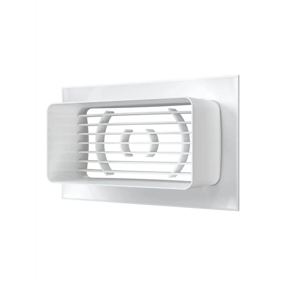 Вентиляционная решетка с фланцем Fonet 110x55 мм пластик цвет белый STLM-2036550 - Вид №3