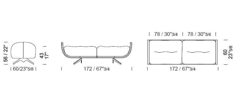 Кожаная мягкая скамья Borzalino Ayton ARCH-00153197 - Вид №3