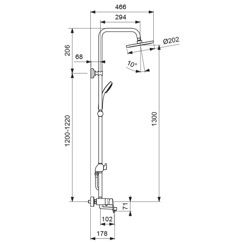 Душевая стойка Vidima Balance BA270AA со смесителем 18870910 STLM-2021631  - Вид №10