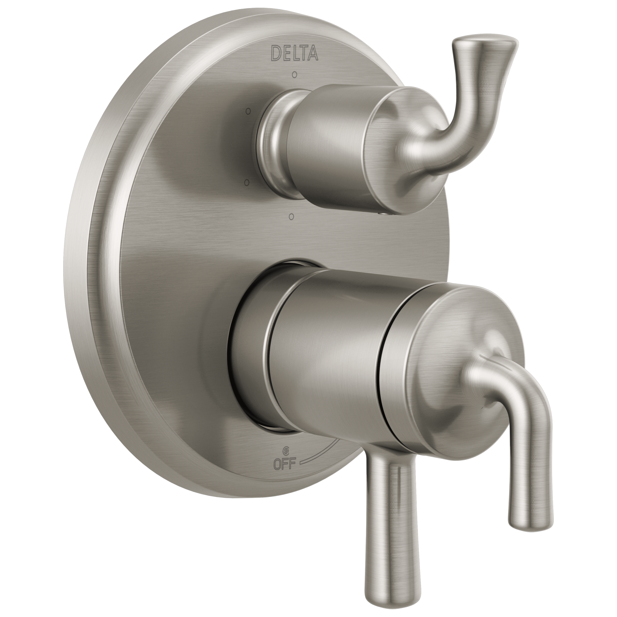 Облицовка клапана Monitor с 2 рукоятками серии 17 с 3- или 6-позиционным переключателем Delta Faucet Kayra T27933-SS