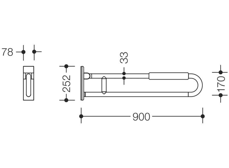801.50.238 Мобильная опорная ручка HEWI Stützen  - Вид №1