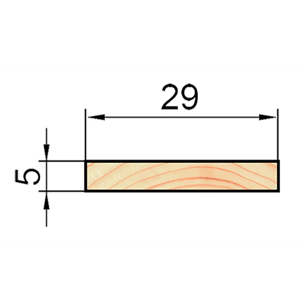 АРЕЛАН Рейка декоративная из массива сосны 5х29х2200 мм 81960893 STLM-0015465 - Вид №6