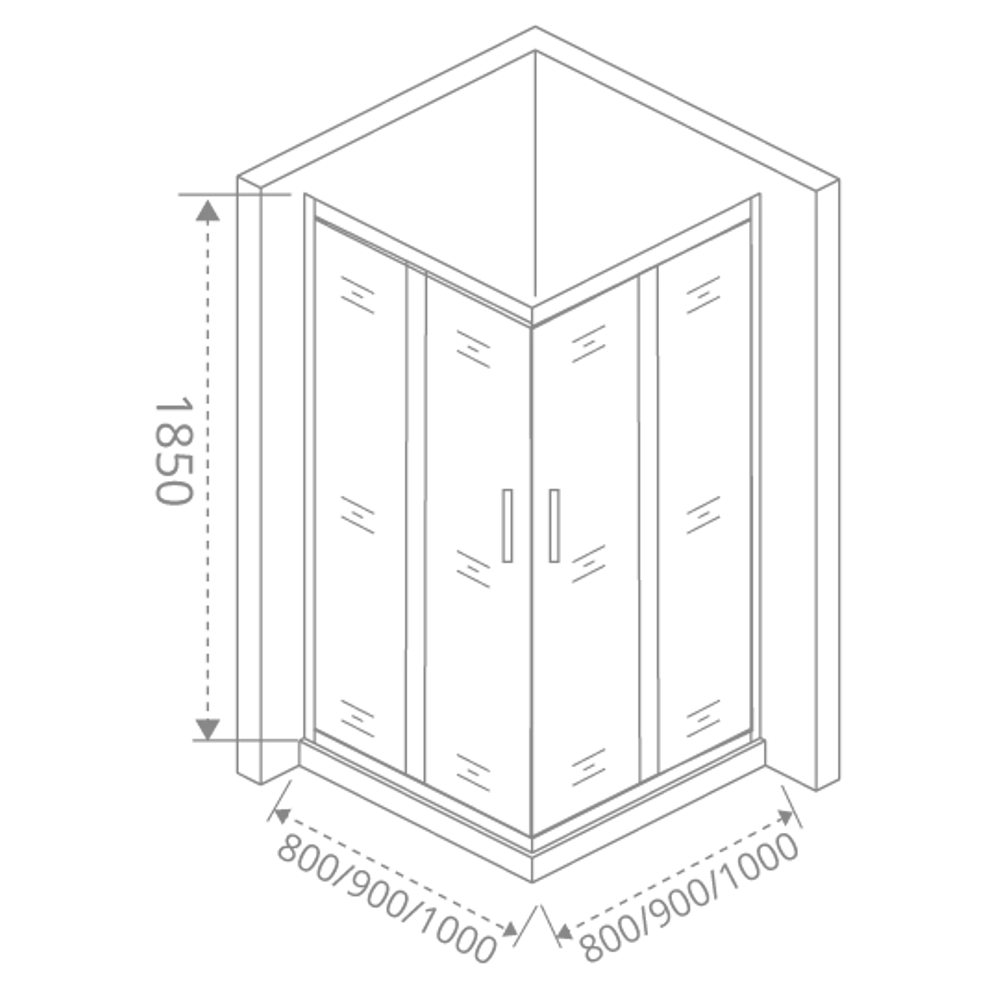 Santreyd Makiato - угловое душевое ограждение с раздвижными дверями 84540494 STLM-0051695 - Вид №6