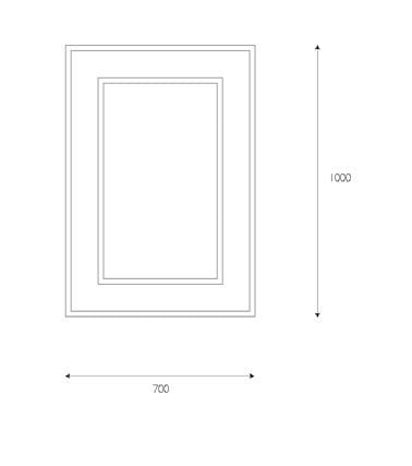 Прямоугольное настенное зеркало с рамкой Gentry Home ARCH-00121259 - Вид №3