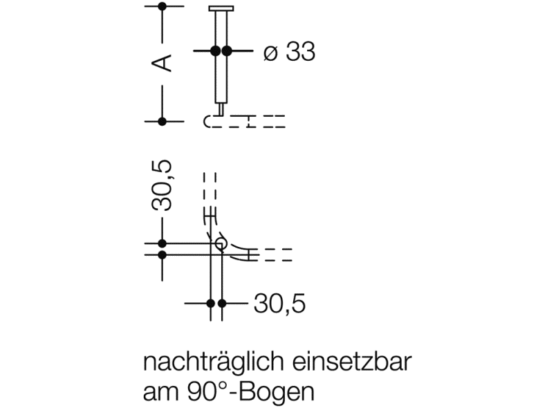 801.34B02S потолочная подвеска HEWI Edition matt | Polyamid  - Вид №5