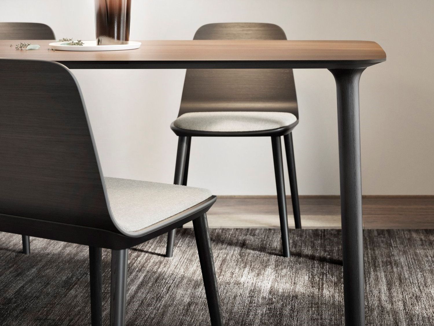 Деревянный стул с мягким сиденьем TREKU Bisell ARCH-00040532 - Вид №1