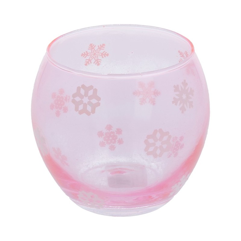 34000922978 Подсвечник новогодний цветной "Снежинки-микс" №2 H. 7.7 см Эвис 