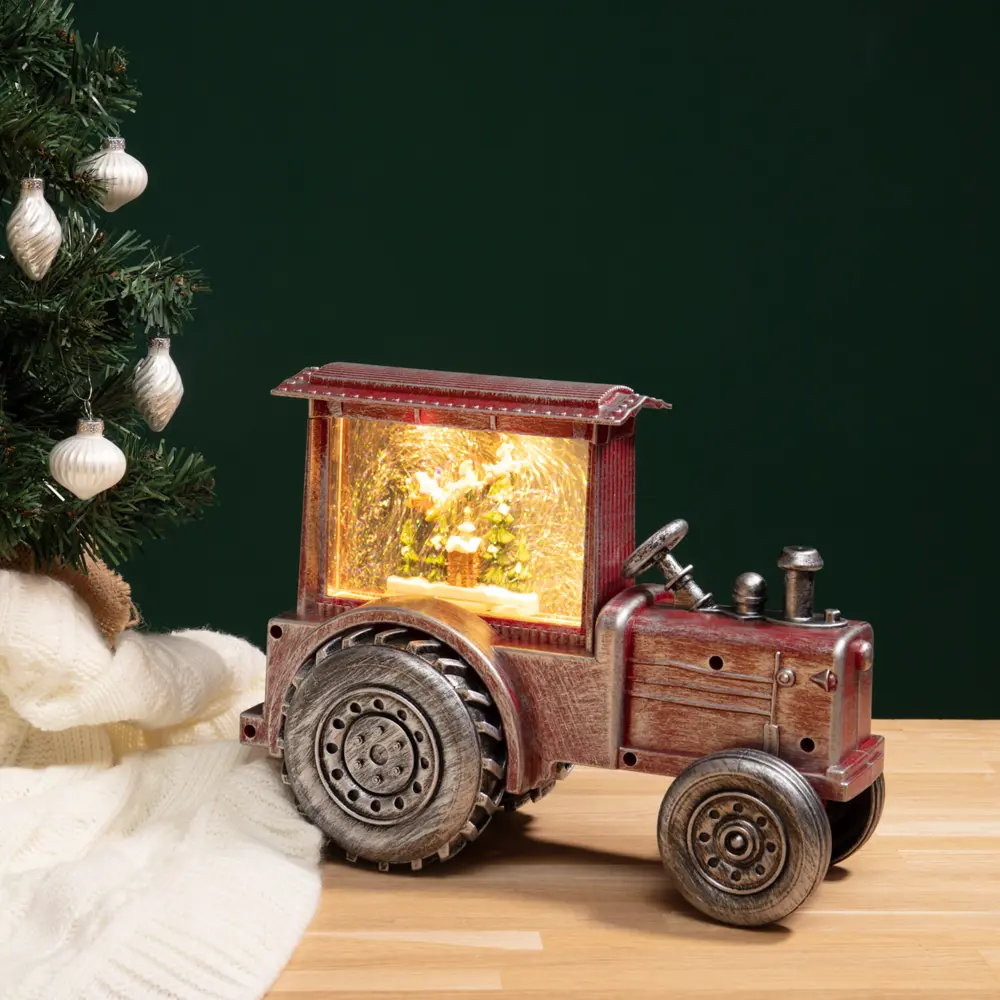 89380295 Электрогирлянда - фигура Трактор для дома 4 лампы 22.7 см красный STLM-1344939 Santreyd 