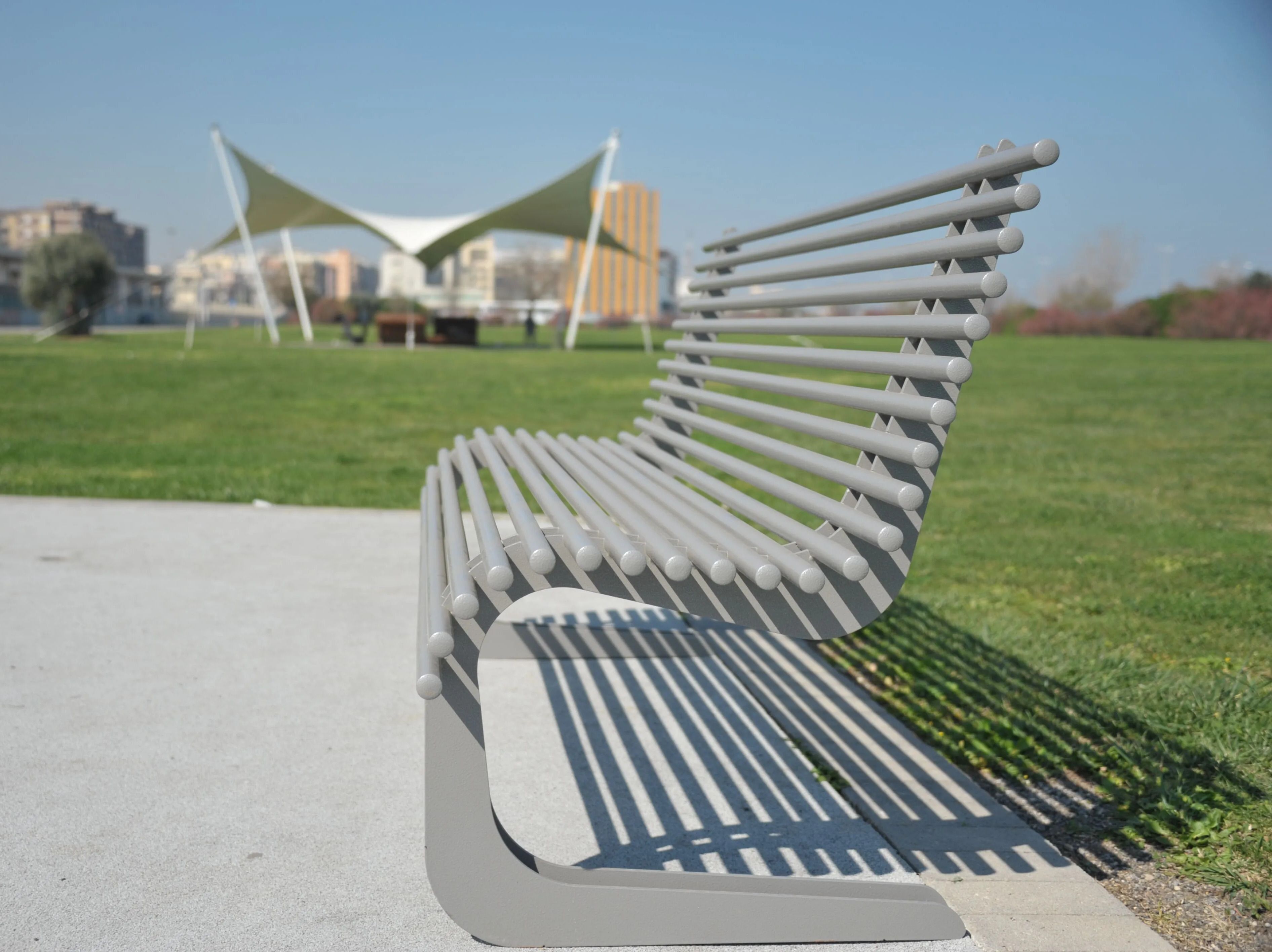 Стальная скамья со спинкой Viscio Urban Design MOBY ARCH-00108961 - Вид №6