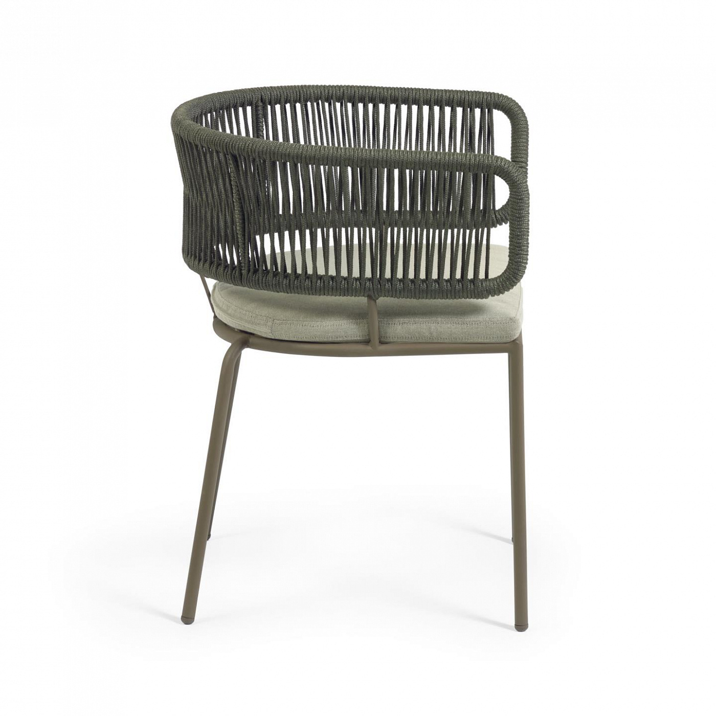 097881 Стул с зеленой веревкой и оцинкованной сталью La Forma Nadin - Вид №1