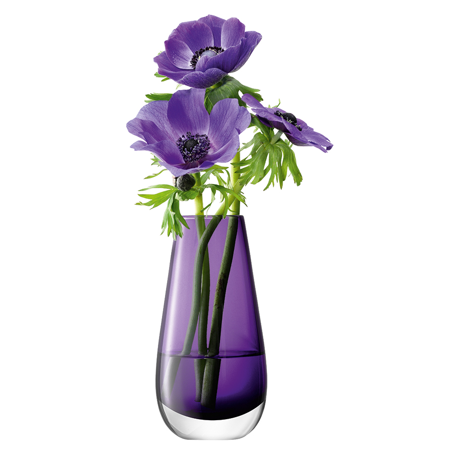 Ваза в форме бутона flower colour 14 см фиолетовая LSA INTERNATIONAL - 253390 Фиолетовый  - Вид №6
