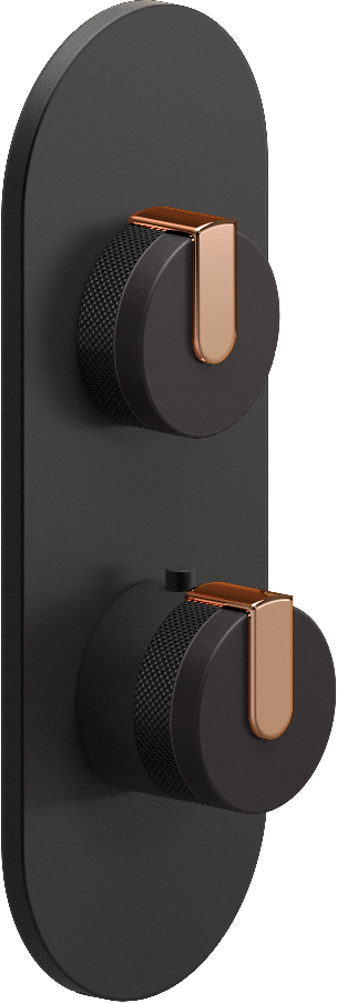 E-8026-R1GME0-L1RG-MBK-T Планка M-Series с 2 ручками - Внешняя часть GRAFF MOD+