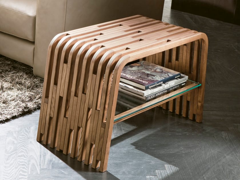 Журнальный столик из массива дерева с отсеком для хранения Pacini & Cappellini Millerighe ARCH-00064103