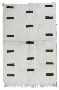 AFOLKI Прямоугольный шерстяной коврик с длинным ворсом и узором Beni ourain Taa1266be