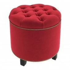Пуф круглый MODENA RUBIN красный рубин PUSHA ДИЗАЙНЕРСКИЕ, PUSHA 061326 Красный