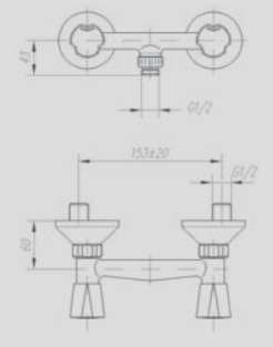 143-0014-10 Смеситель Mofem Nova Santreyd - Вид №1
