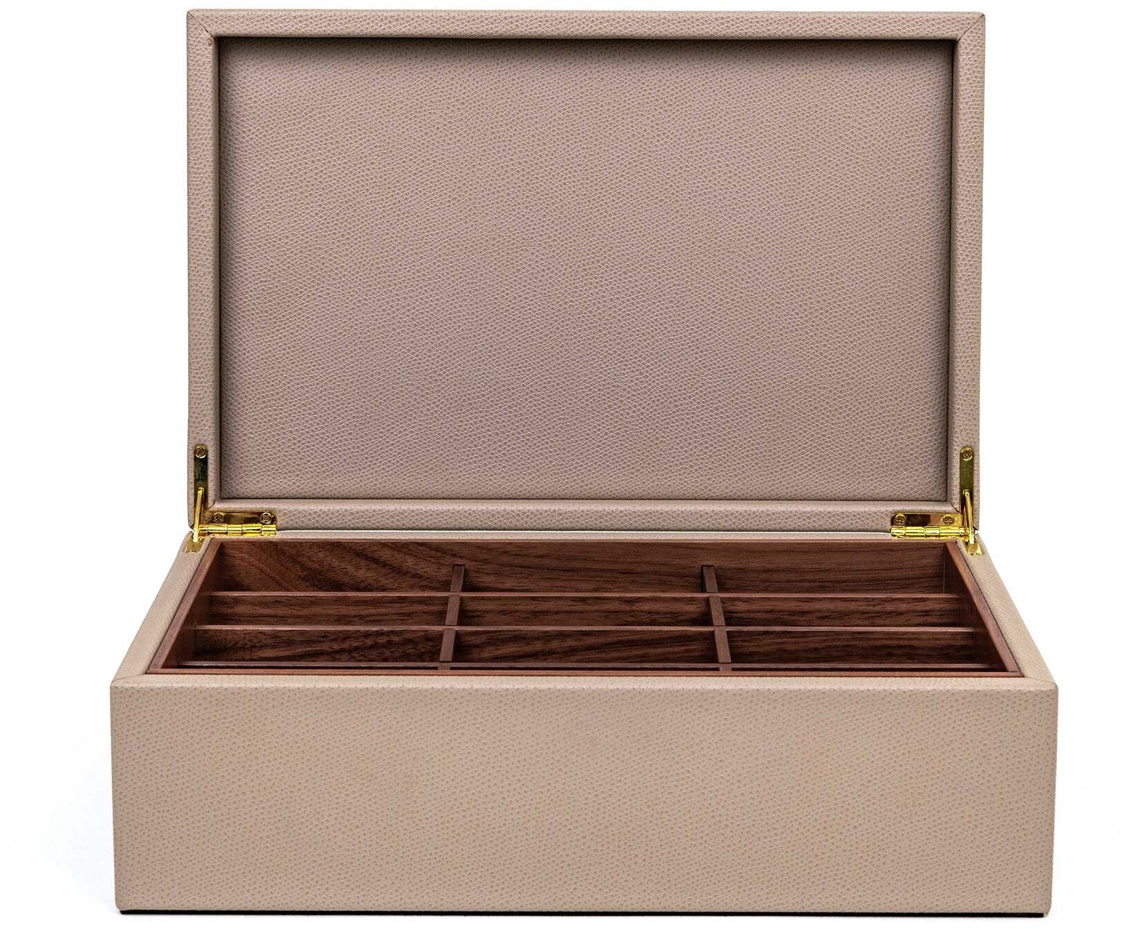 Органайзер для чайной коробки - 29X19XH10 см / зернистая кожа_coffee