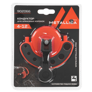 Кондуктор пластиковый для коронок алмазных 4-12 мм, с присоской и подачей воды METALLICA 902066 9120847