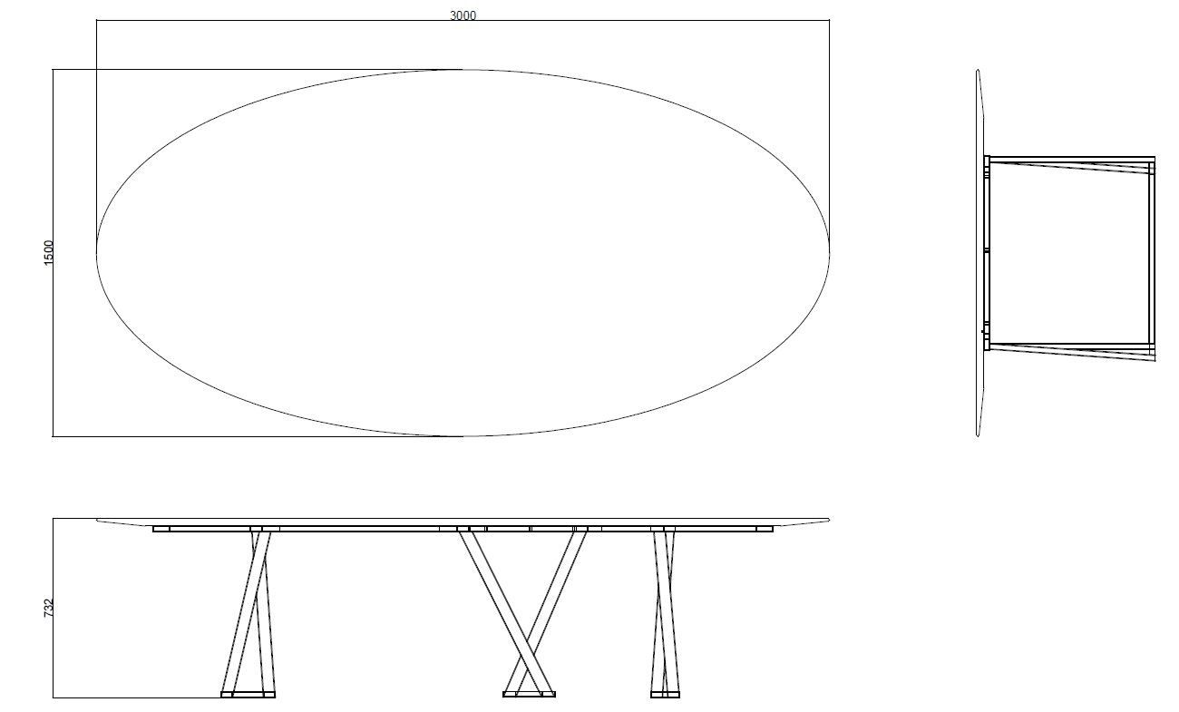 Овальный мраморный стол Salvatori Dritto ARCH-00058238 - Вид №6
