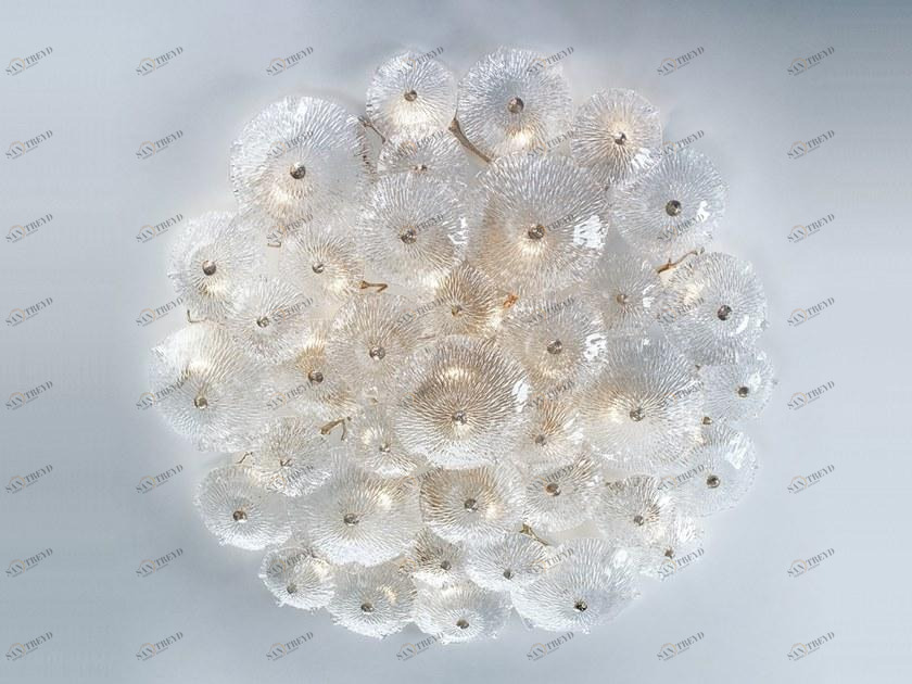 Serip Бронзовый потолочный светильник ручной работы Nenufar Pl380/28