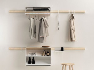 Настенная деревянная секционная прихожая