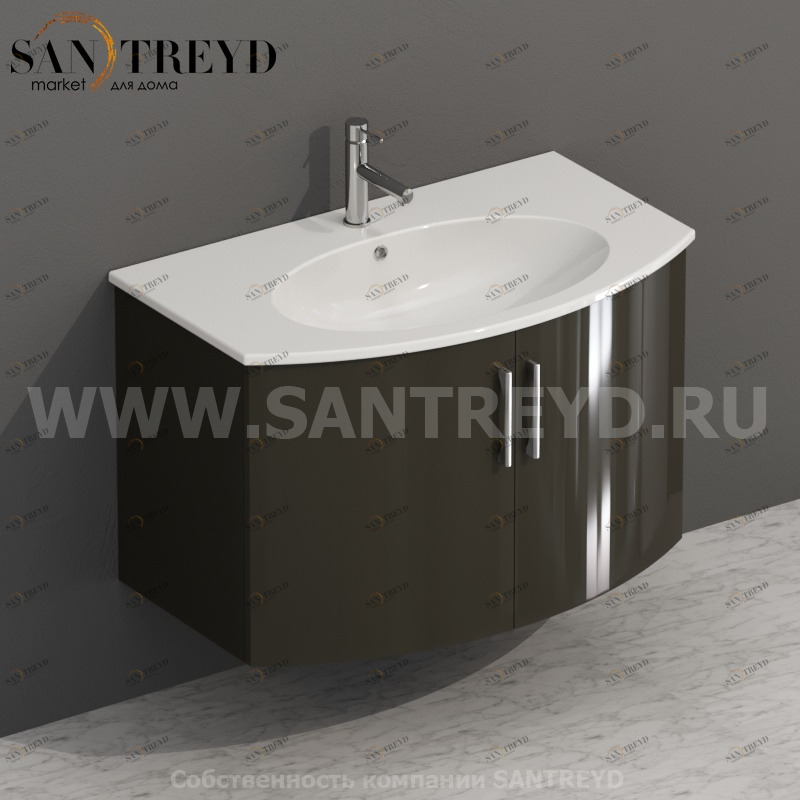 MDMA80Y164 Тумба с двумя створками 78 см коричневая Globo 4ALL Италия Ceramica Globo