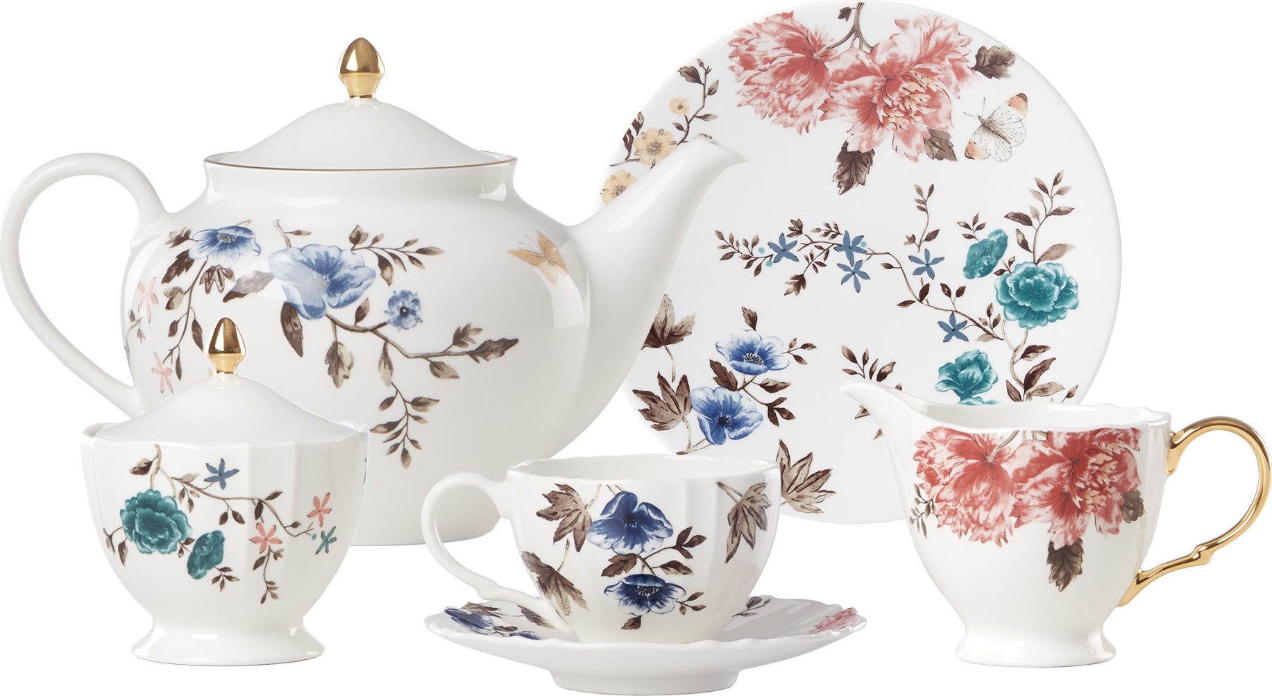 10667327 Lenox Сервиз чайный Lenox "Цветущая лоза" на 4 персоны 15 предметов Фарфор 