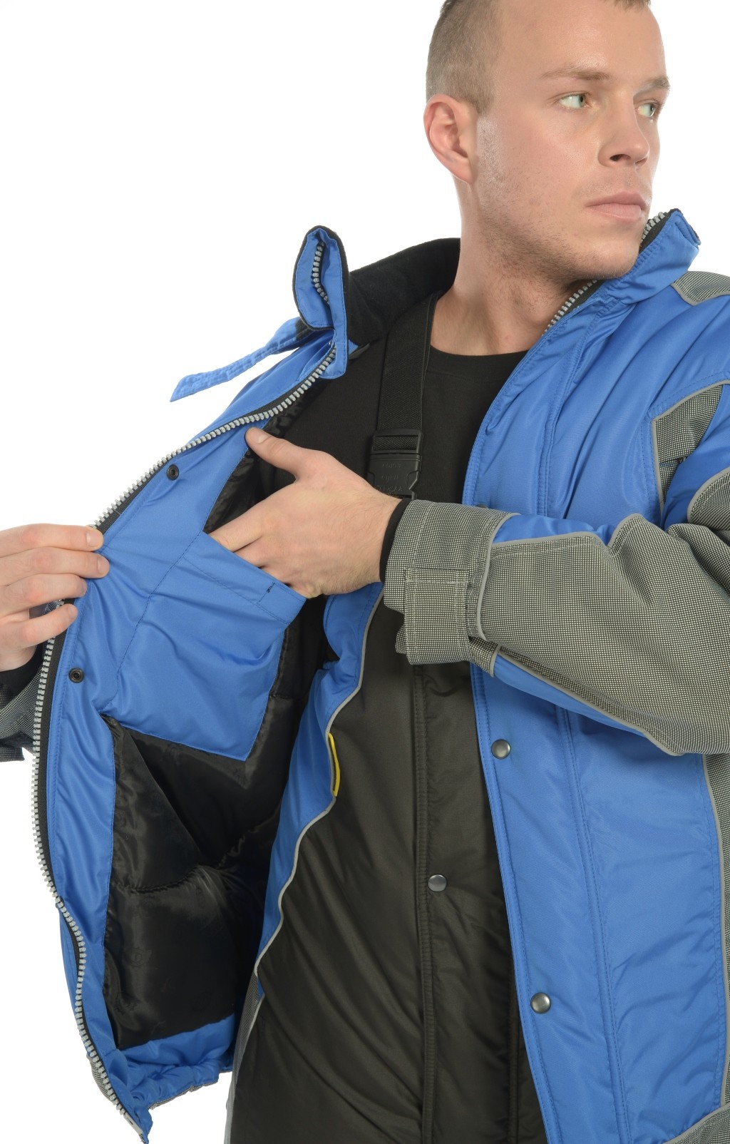 64787 Костюм "Ультра" зимний василек-черный  Зимняя спецодежда  размер 48-50/182-188  - Вид №17