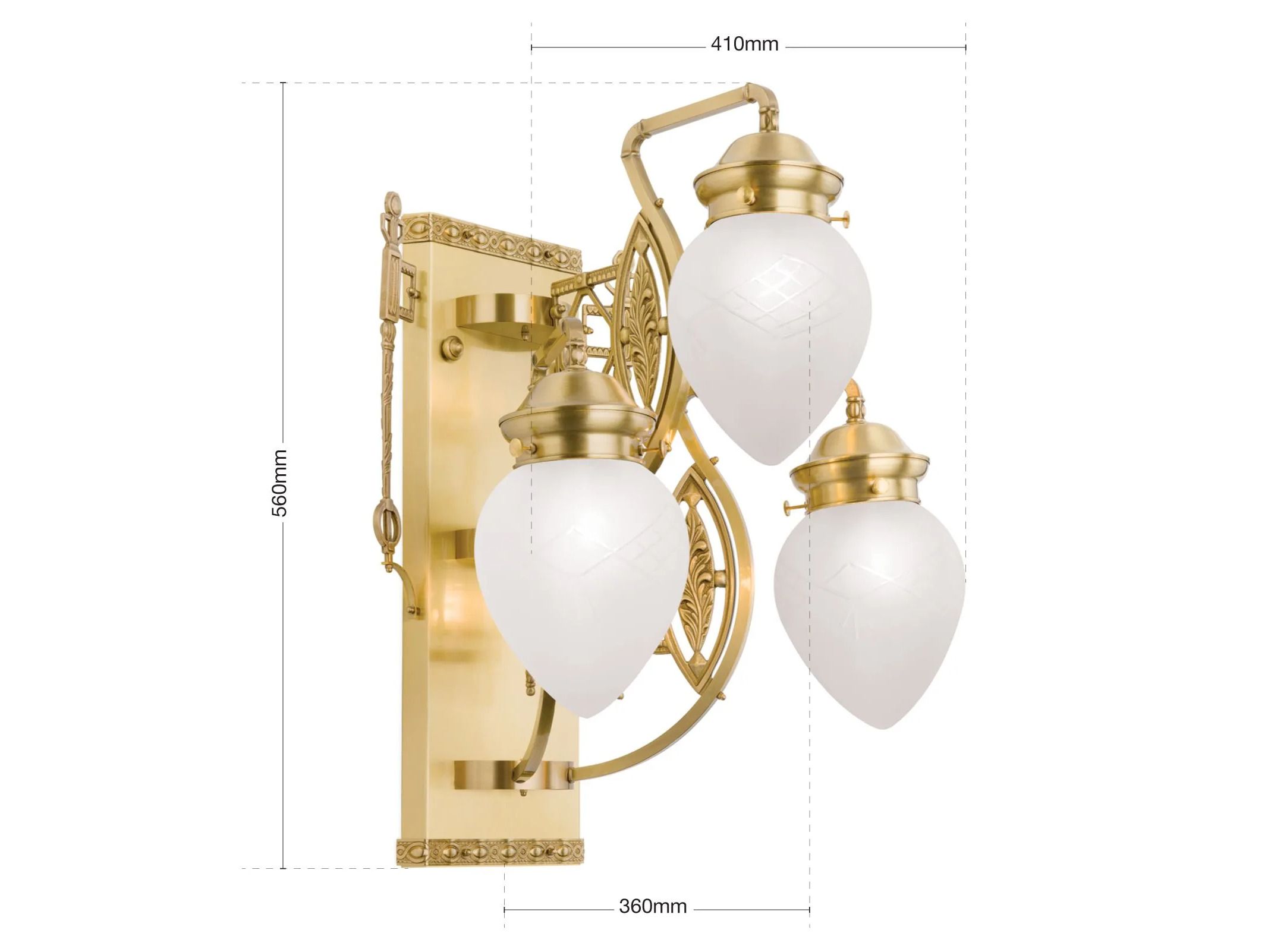 Настенный светильник из латуни и стекла Orion Будапешт ARCH-00056330 - Вид №8