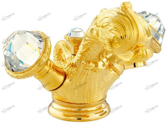 Bronces Mestre Смеситель для умывальника на одно отверстие с кристаллами swarovski® Antartica 039205.e00.00