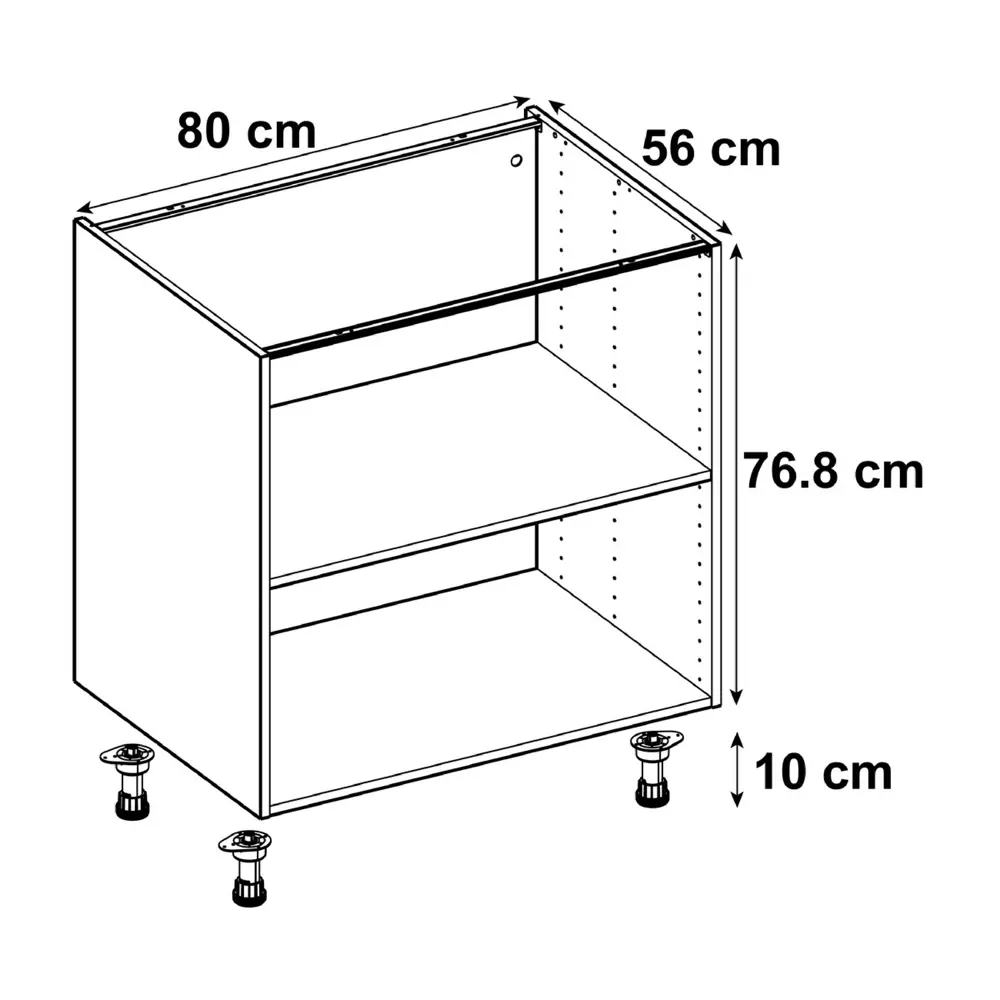 Каркас напольный Delinia ID 80x76.8x56 см, ЛДСП, цвет белый STLM-2013219 - Вид №1