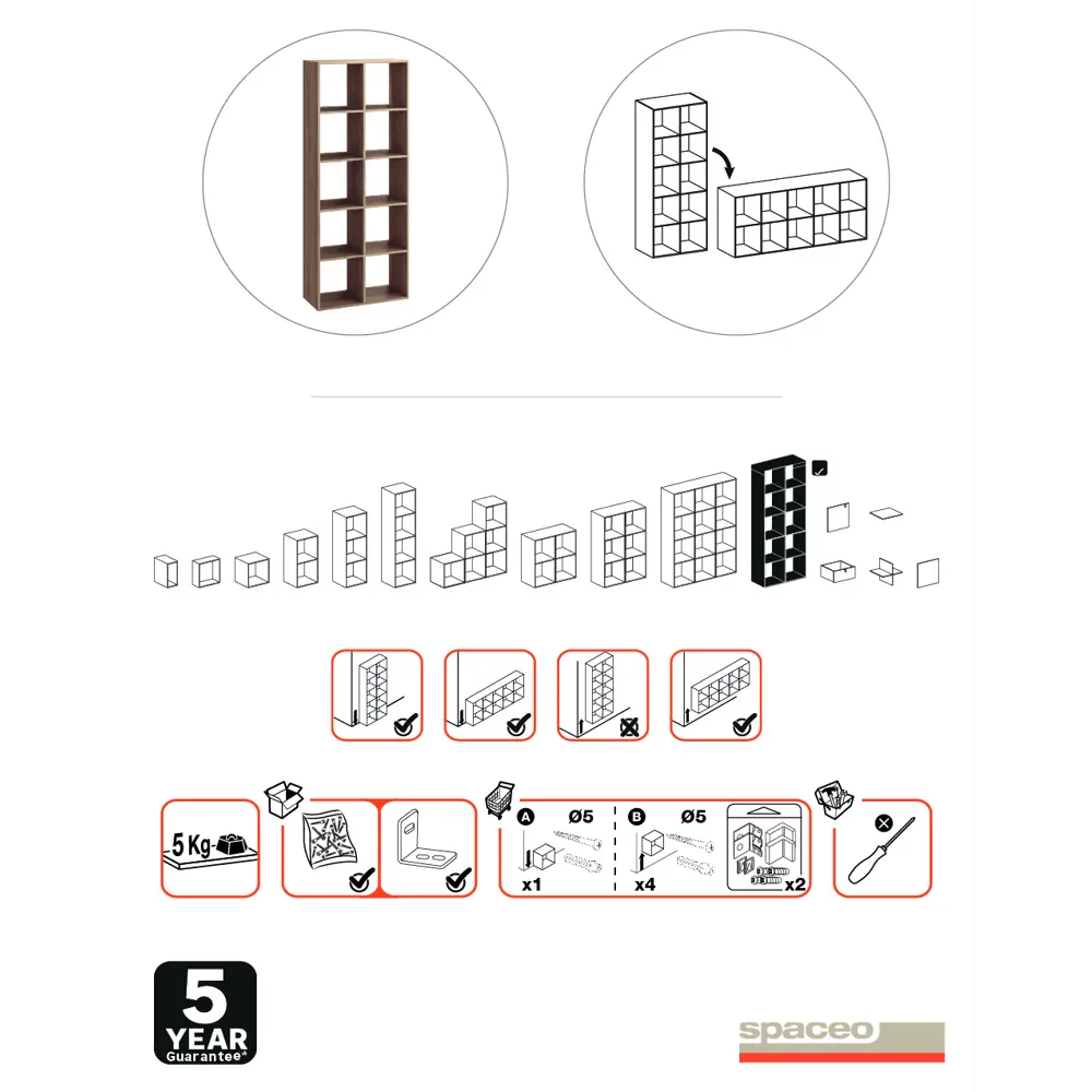 Стеллаж SPACEO «Куб» — 10 модулей для организации пространства 82731876 STLM-0034867 - Вид №6