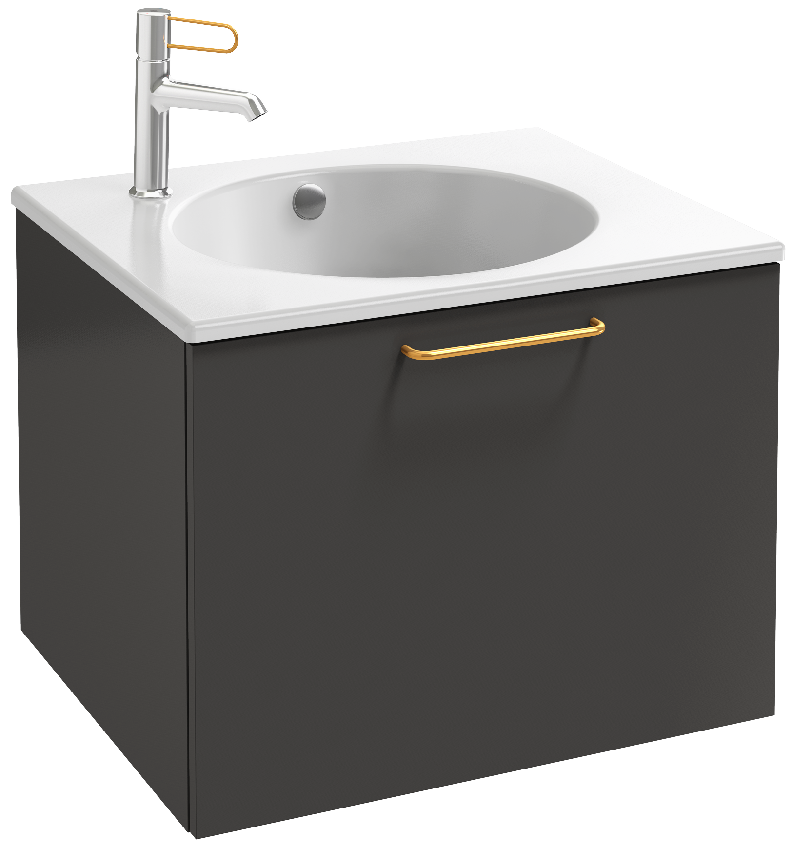 EB2510-R8-E10 Тумба под столешницу 60 см, 1 верхний ящик, золотая ручка JACOB DELAFON ODÉON RIVE GAUCHE ODEON RIVE GAUCHE