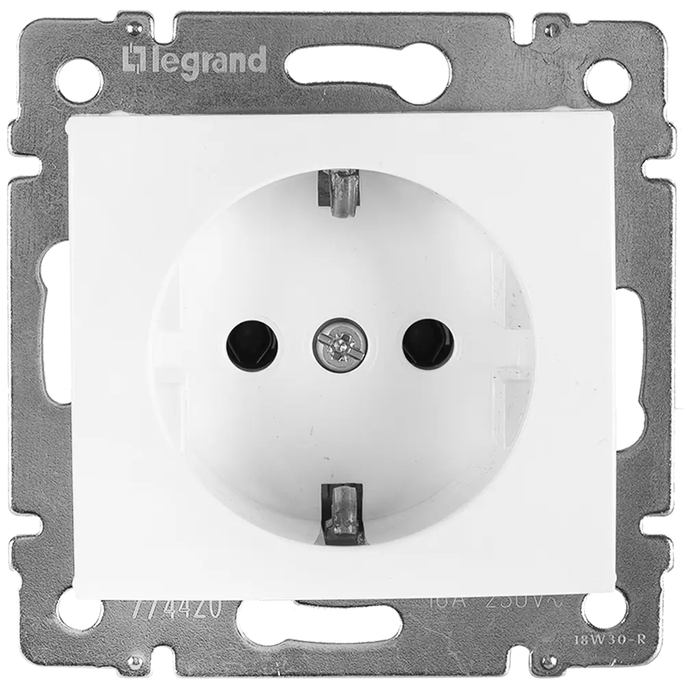 Legrand Valena Classic: розетка с защитными шторками и заземлением, белая 82127084 STLM-0019936