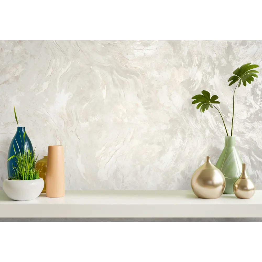 Флизелиновые обои ATELIERO Sonya нежно-зеленые с рельефной текстурой 89369817 STLM-0834815 - Вид №3