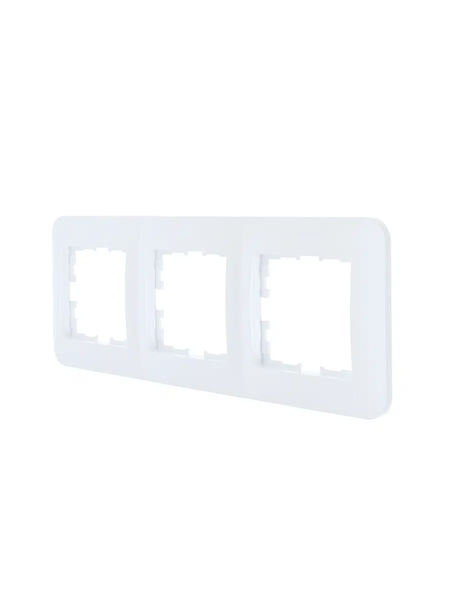 ASTI Рамка 3-ая горизонтальная б/вст белая LEZARD 7081-0200-148 - Вид №3