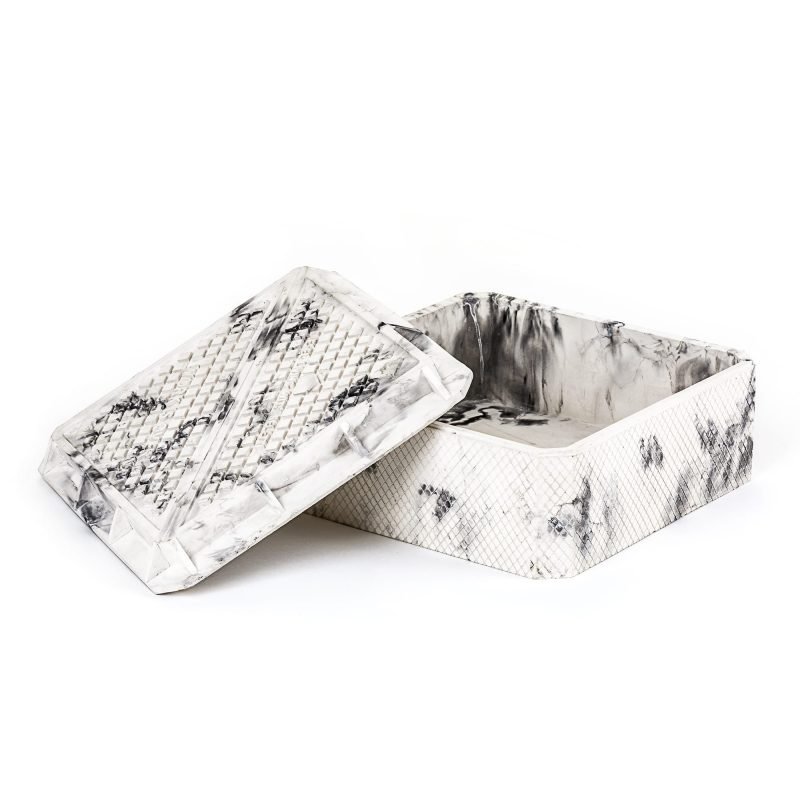 Шкатулка из бетона 28,3х28,3 см серая Cover SELETTI  00-3882483 Серый  - Вид №2