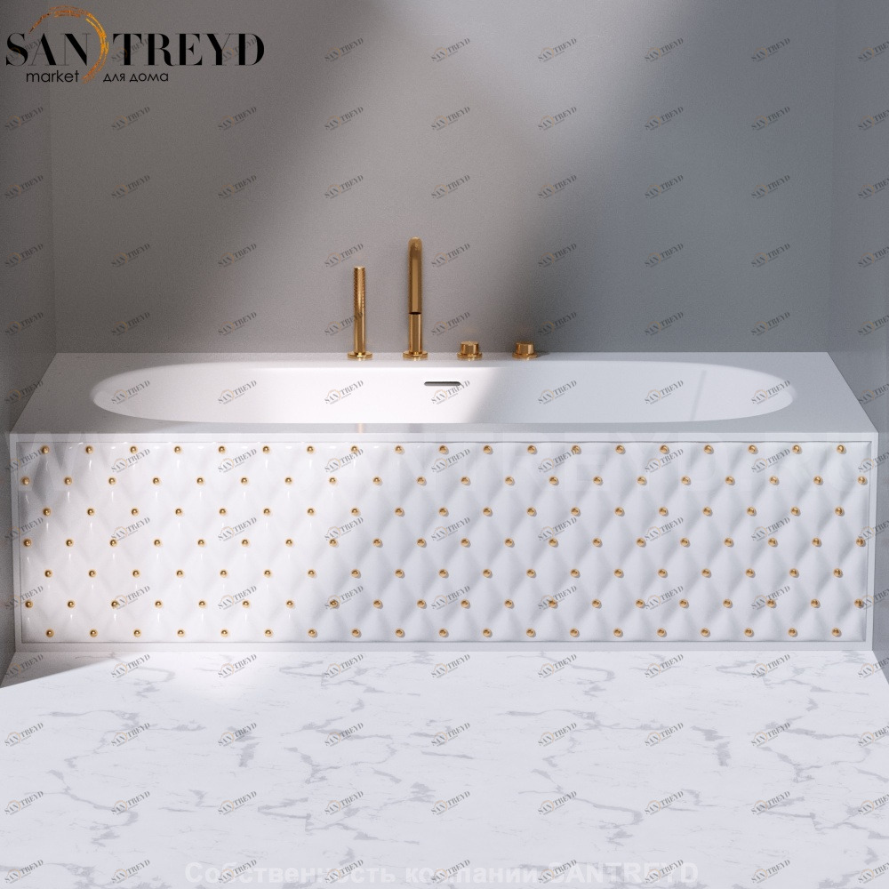 DV201T2R0PV4.100G Ванна с декоративными панелями CLASS OVAL с золотыми вставками A. e T. Italia CLASS AeT ITALIA GLASS