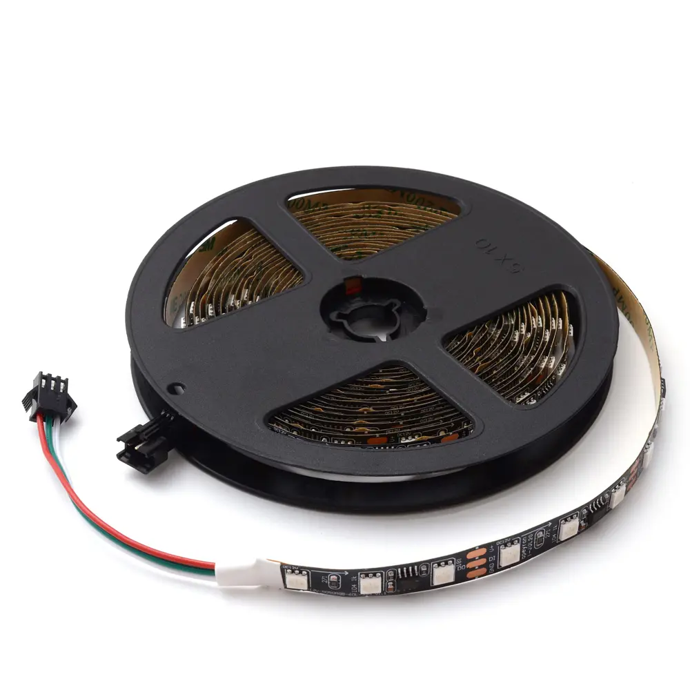 Адресная светодиодная лента Apeyron SMD5050 12В 10 мм 5м 14.4 Вт/м 60диод/м RGB STLM-2052211 - Вид №13