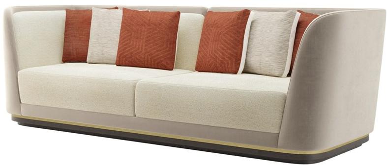 FRATO 3-х местный бархатный диван  Fup220029aaa  - Вид №1