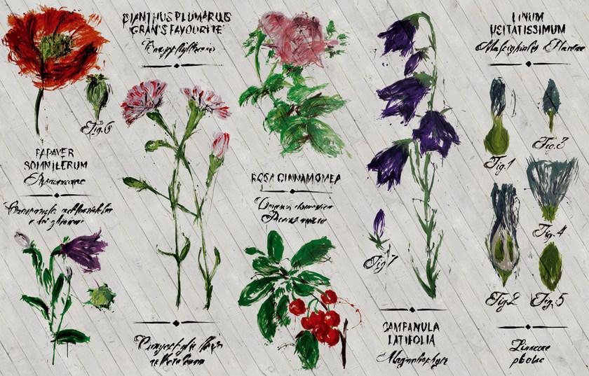 Wall&decò Обои с цветочным орнаментом и надписью Contemporary wallpaper 2015 sun-id-1385042 - Вид №5