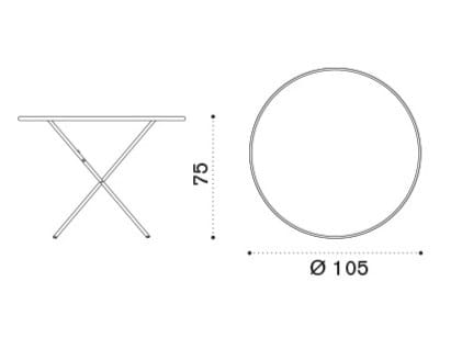 Окрашенный металлический складной садовый стол Ethimo ARCH-00052602 - Вид №8