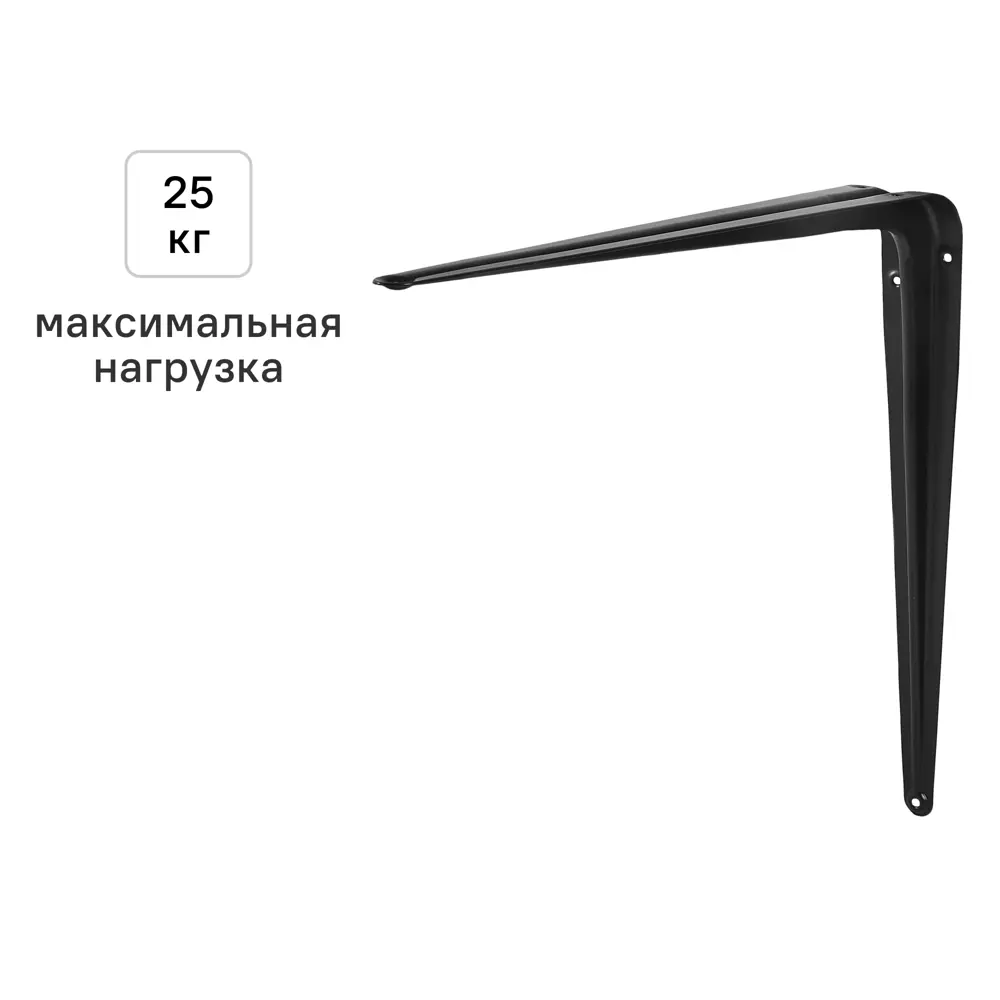 Утилитарный кронштейн Normo 35x40 см нагрузка до 25 кг цвет черный 89438043 STLM-2128343 Santreyd 