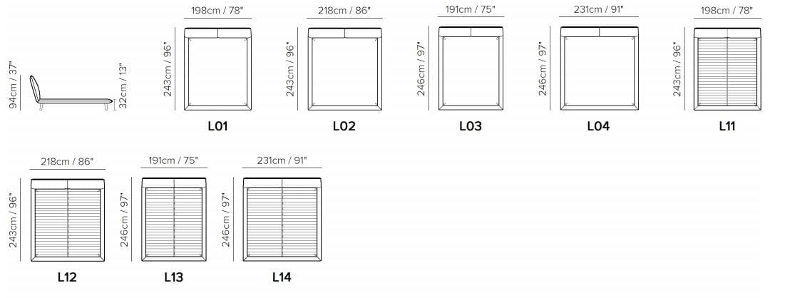 Кожаная мягкая двуспальная кровать Natuzzi Italia PIUMA ARCH-00130406 - Вид №9