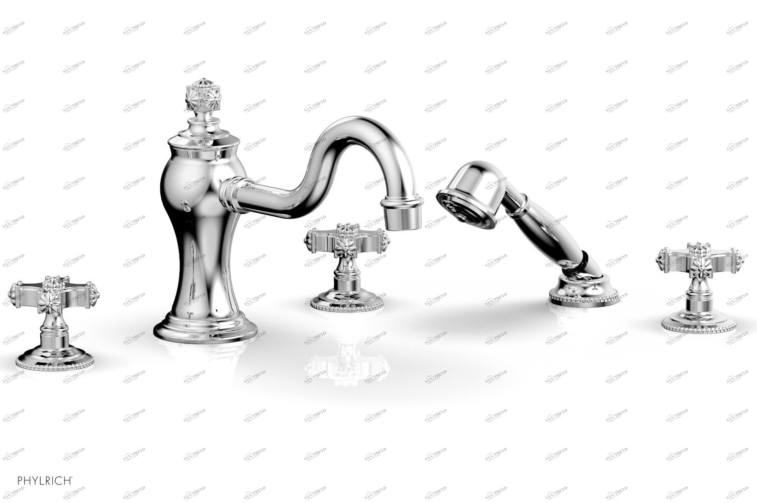 Смеситель для ванны MARVELLE Phylrich  162-48-026 Хромированный 