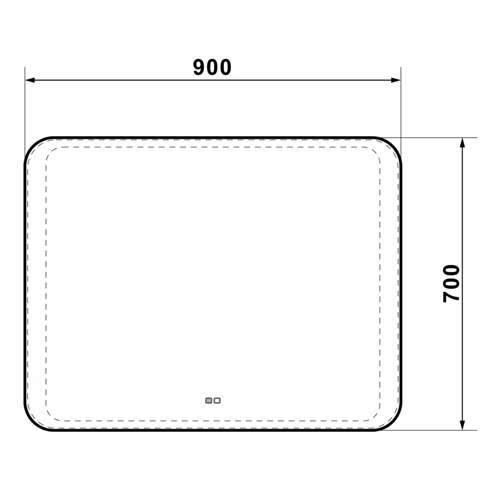 Santreyd Desire - Зеркало с LED-подсветкой и антизапотеванием 90×70 см 82184124 STLM-0021515 - Вид №8
