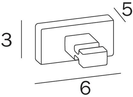 INDA® Крючок для халата из хромированной латуни Lea A1820a - Вид №2